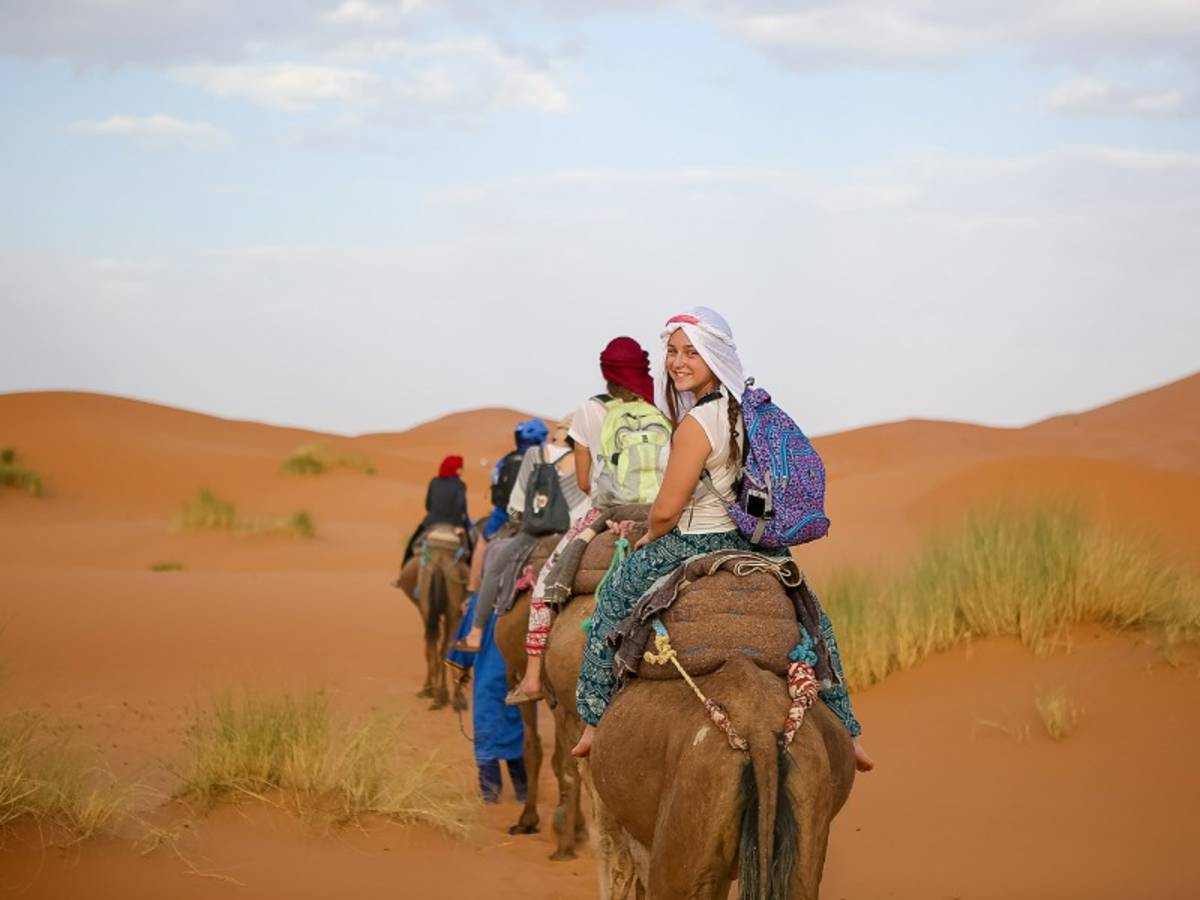 Student on camel