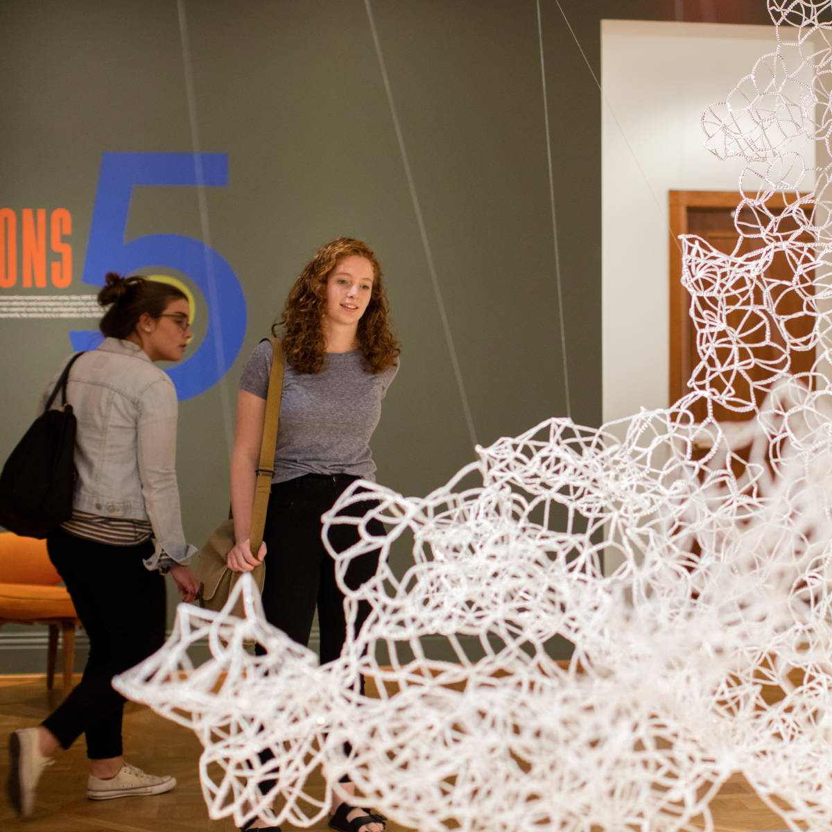 Students at a museum.