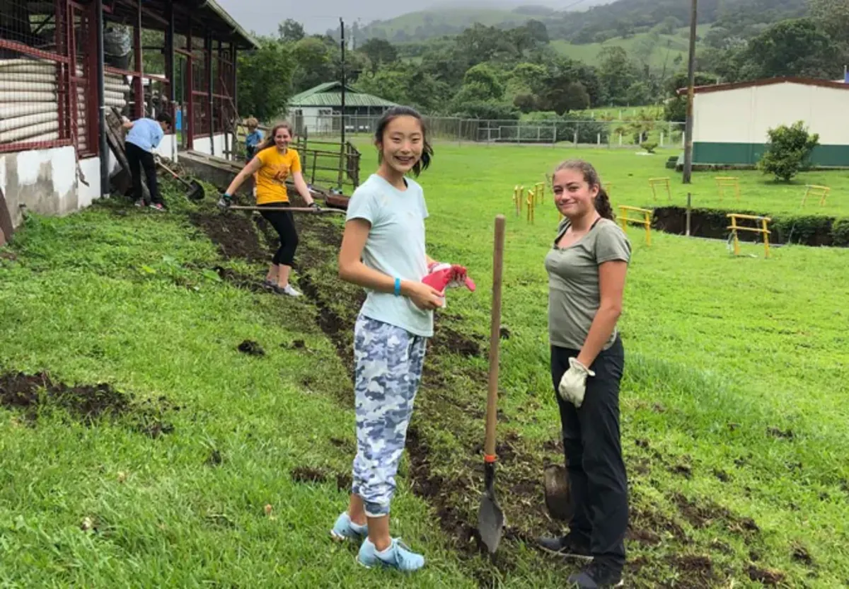 Students engage in service project