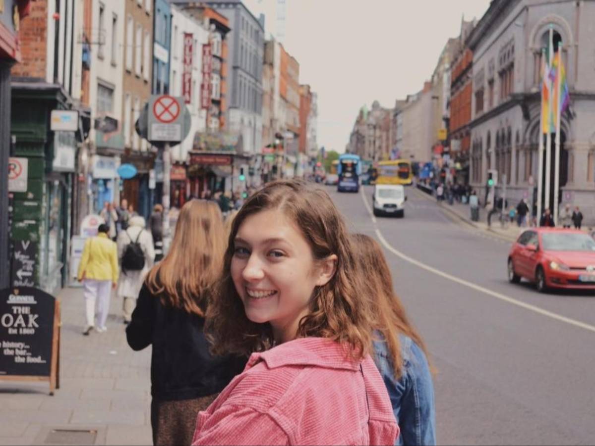 Students explore the streets of Dublin, Ireland.