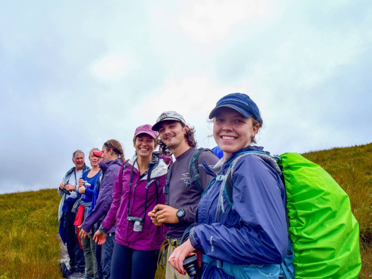 Students hiking in Australia