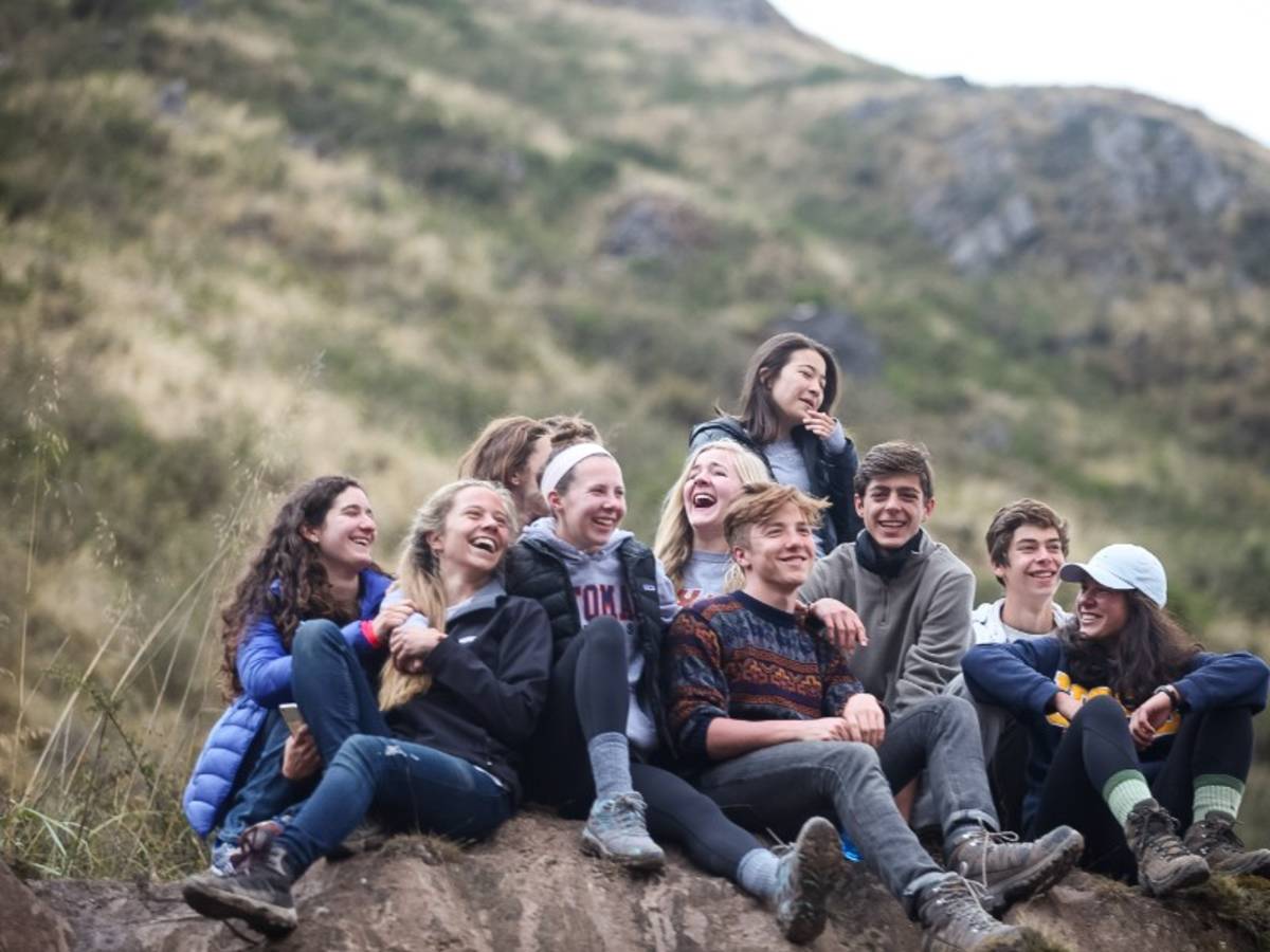 Students laughing