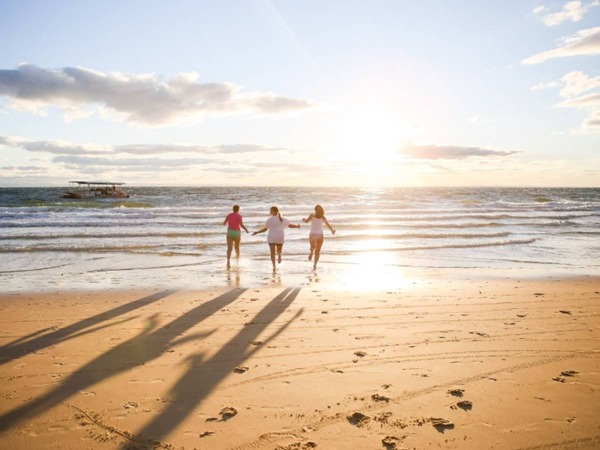 Students on beach