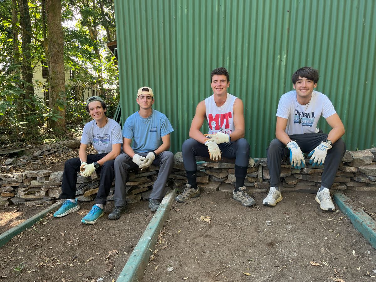 Students taking a break