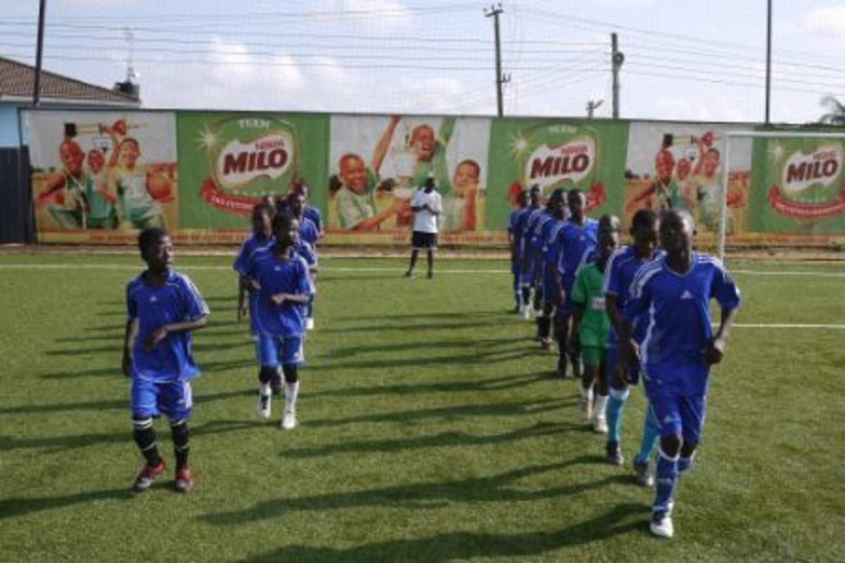 Students warming up for a game