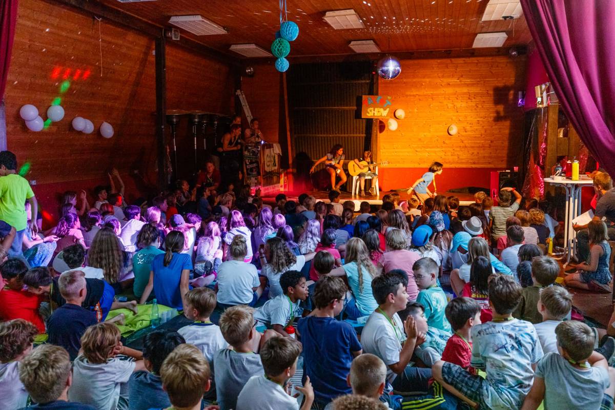 Talent shows are a popular night during camp.