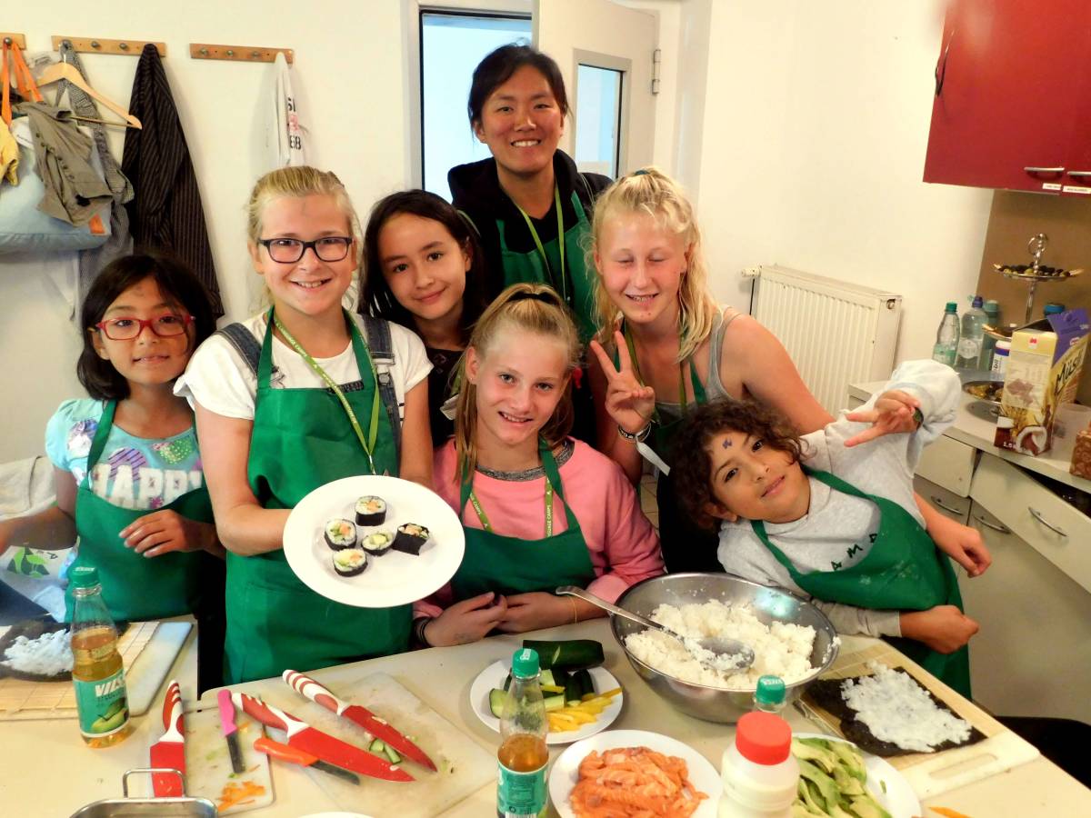 Teaching English and life skills at our adventure summer camp