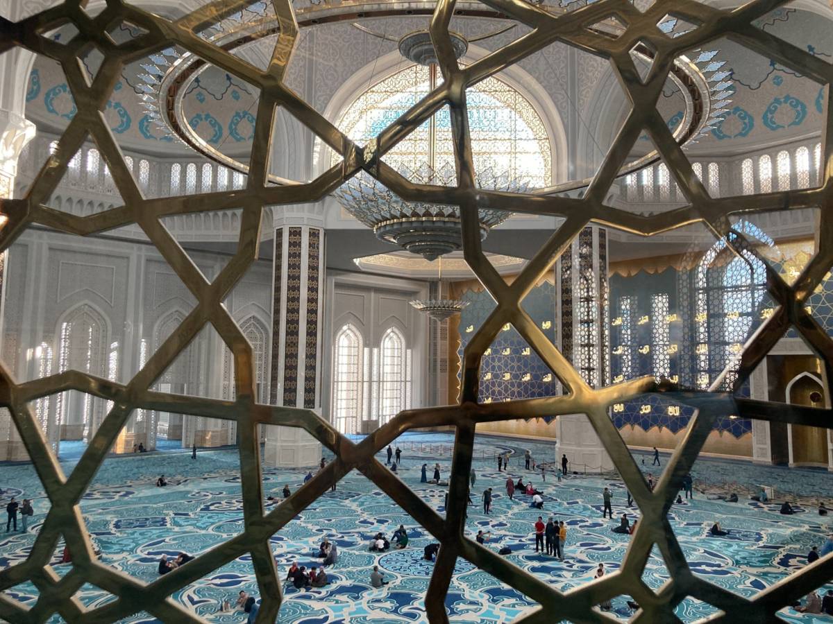The inside of a mosque