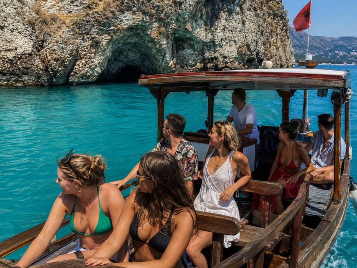 Travellers cruising along Albania’s turquoise coastline
