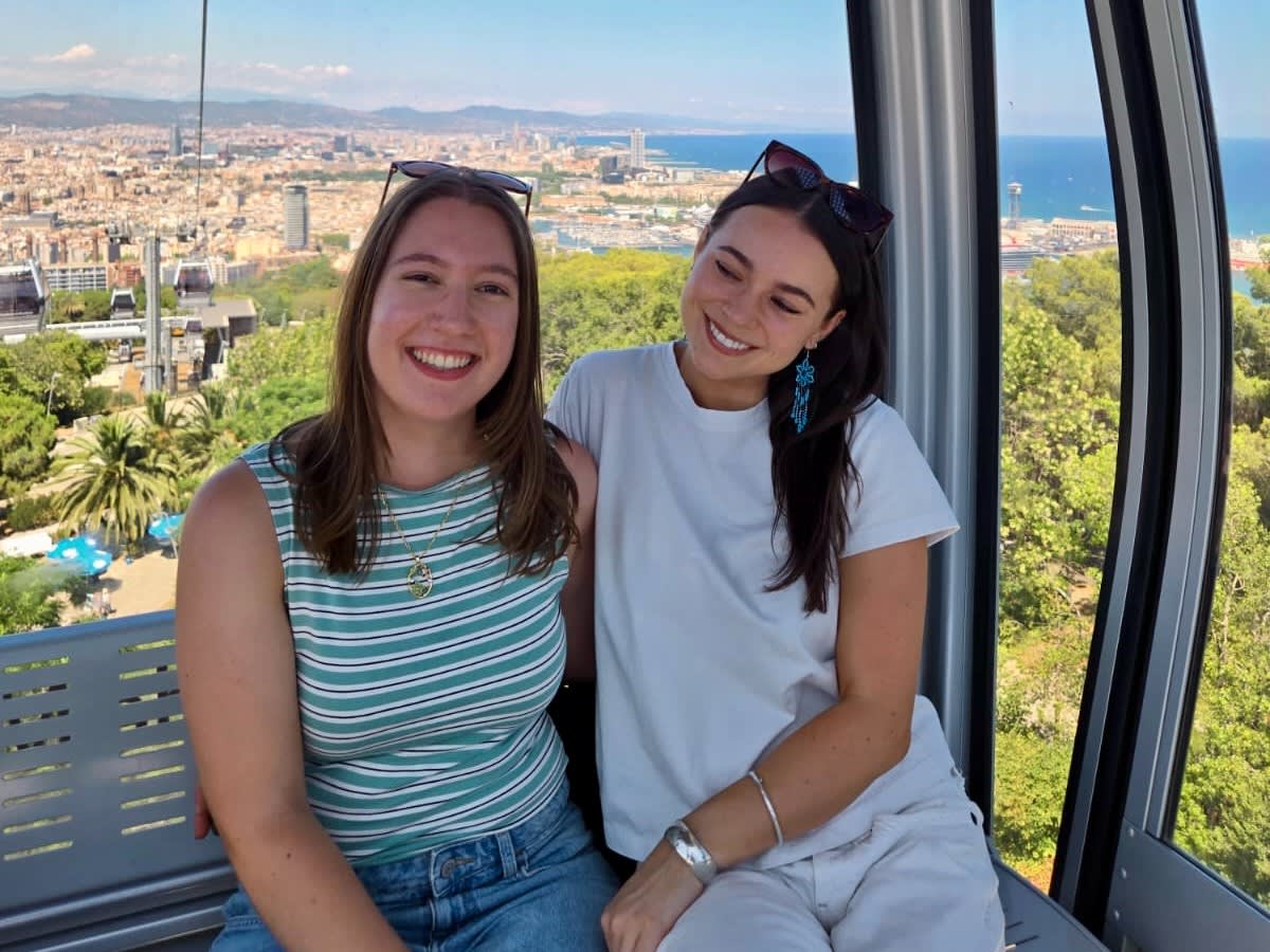 Two interns exploring Barcelona.