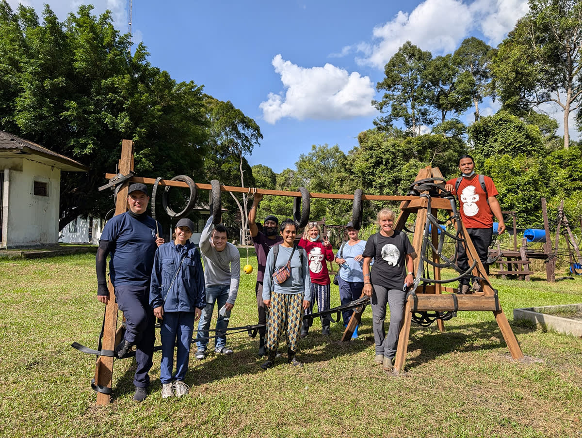 Volunteers Build Playframe