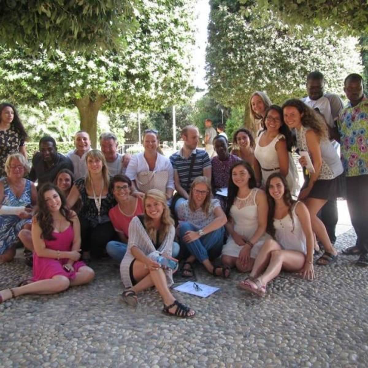 Group photo at Recanati Gardens