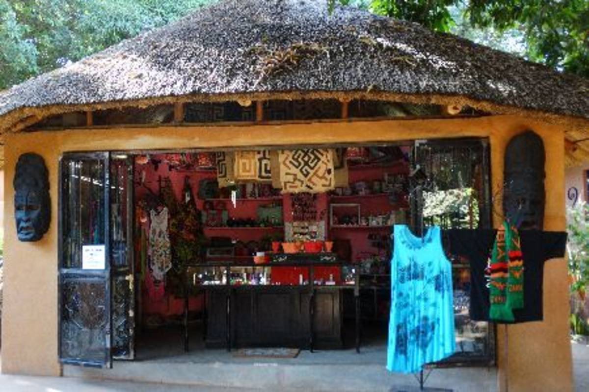 Shop at backpackers Zambia