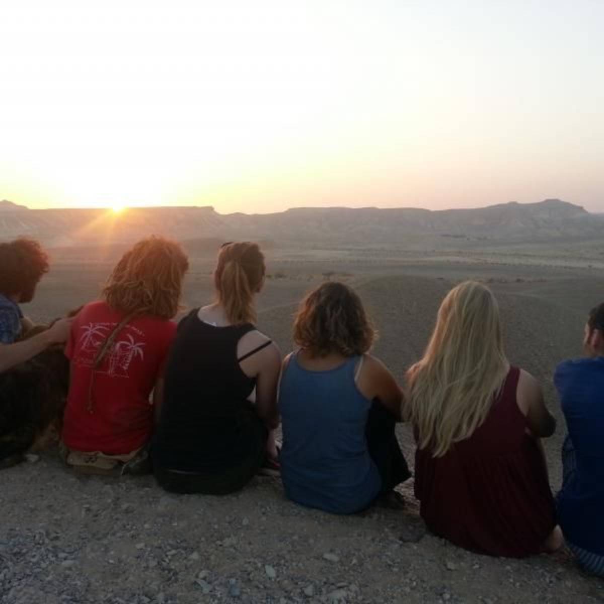 sunset in the desert