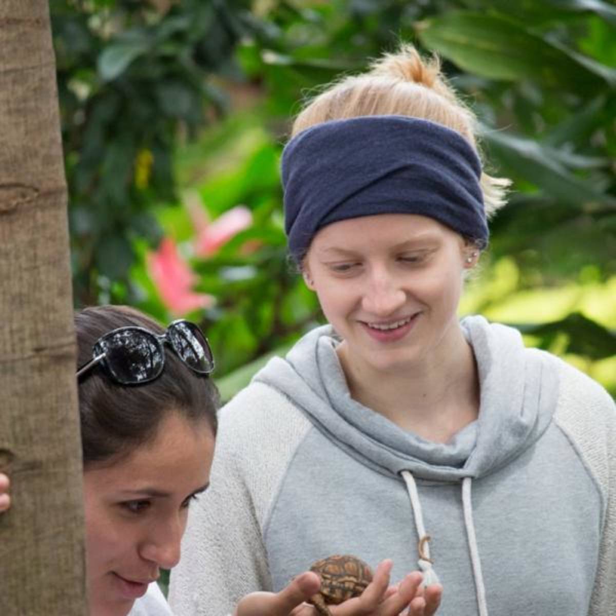 students and turtle