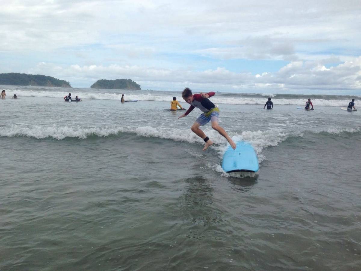 boy surfing