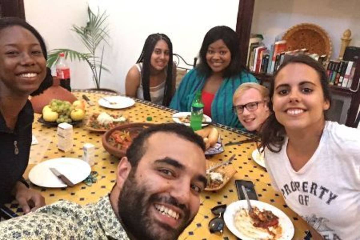 Participants after eating meals.