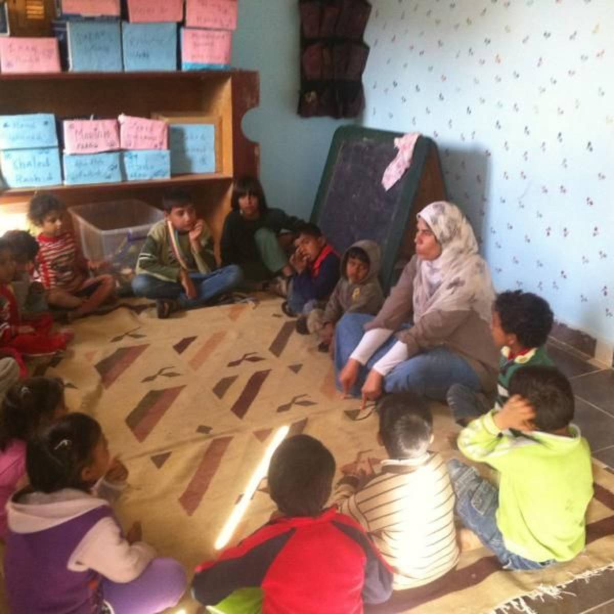 working with the children