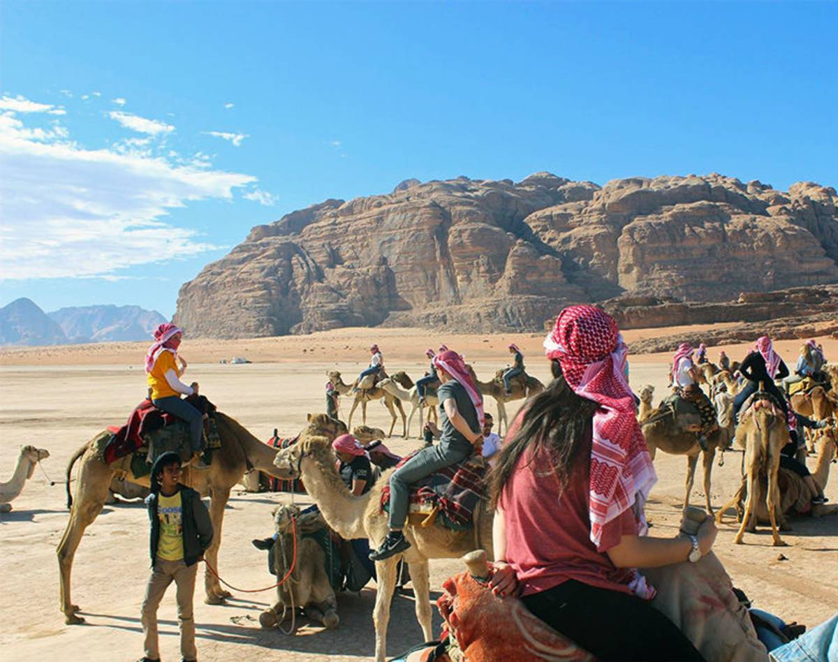 camel riding in Amman, Jordan