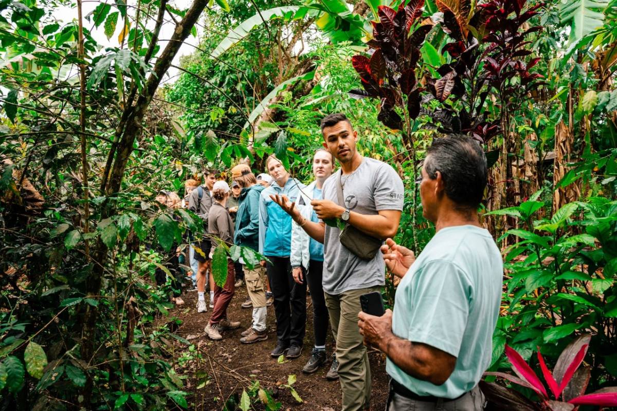 a group of people on an outdoor activity