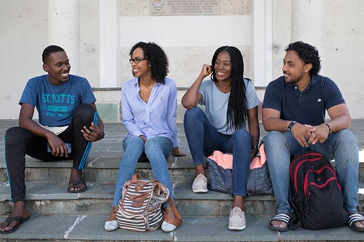 A group of young university students