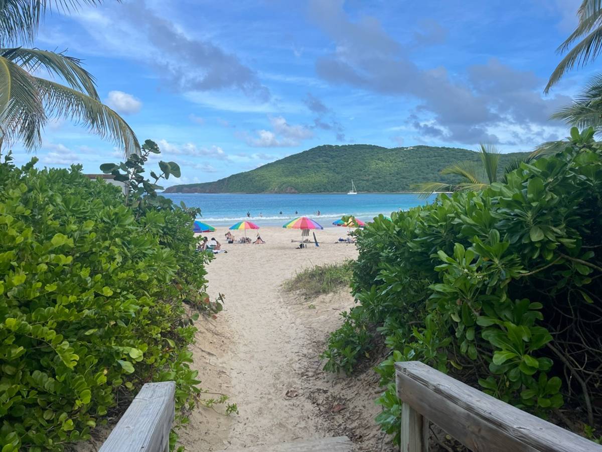 A sandy beach