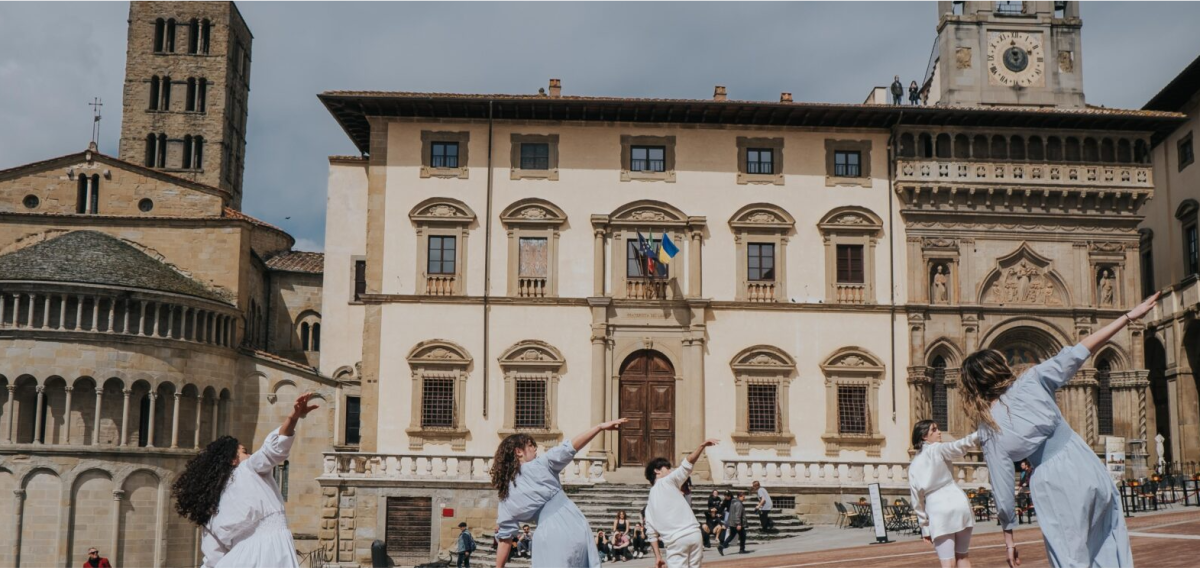 ADA students in Arezzo city center