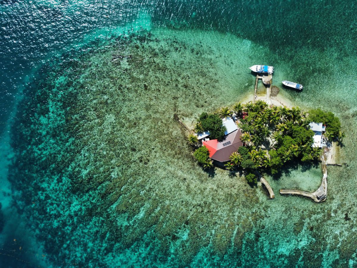 Aerial Photo of Belize Island