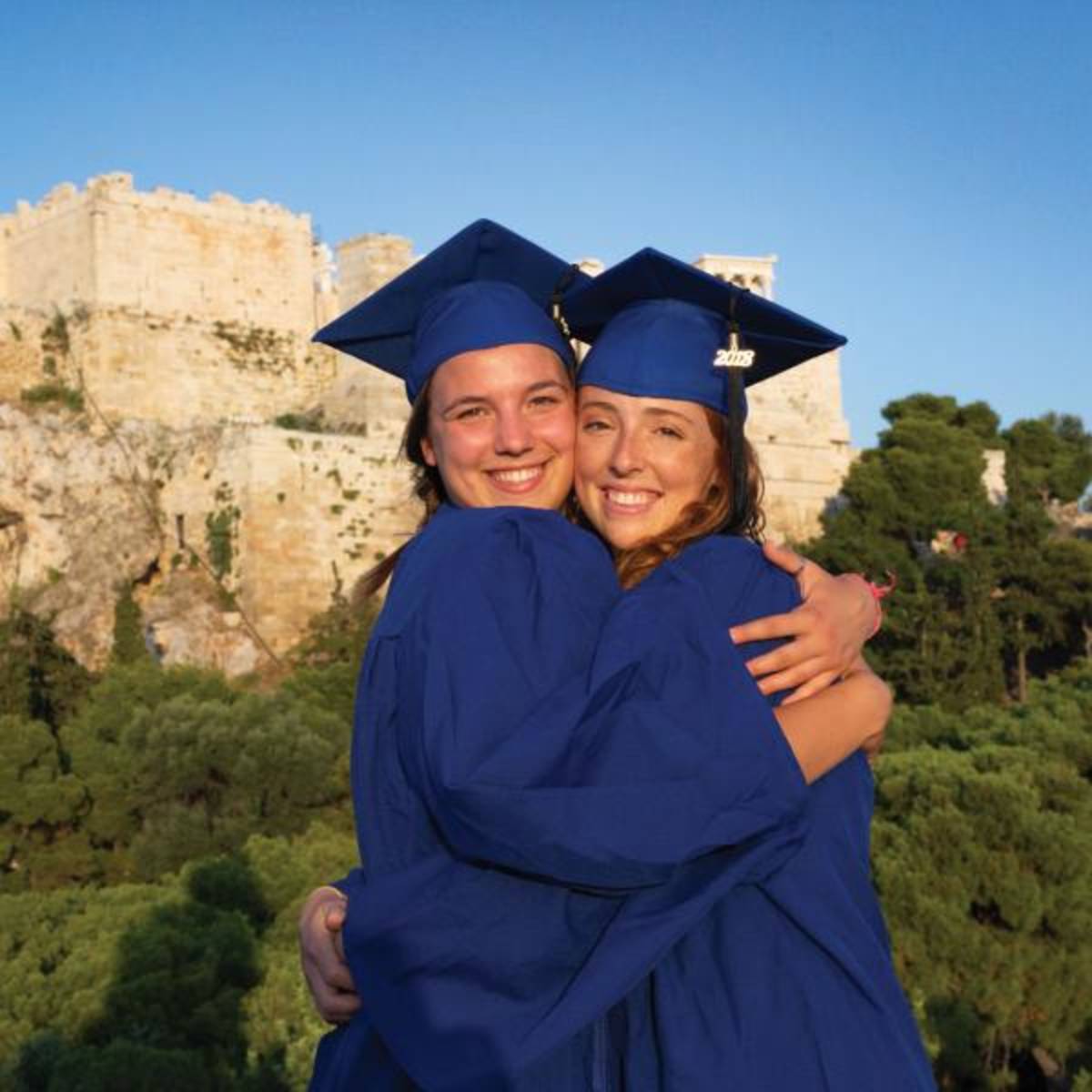 graduation at the Acropolis in Athens, Greece