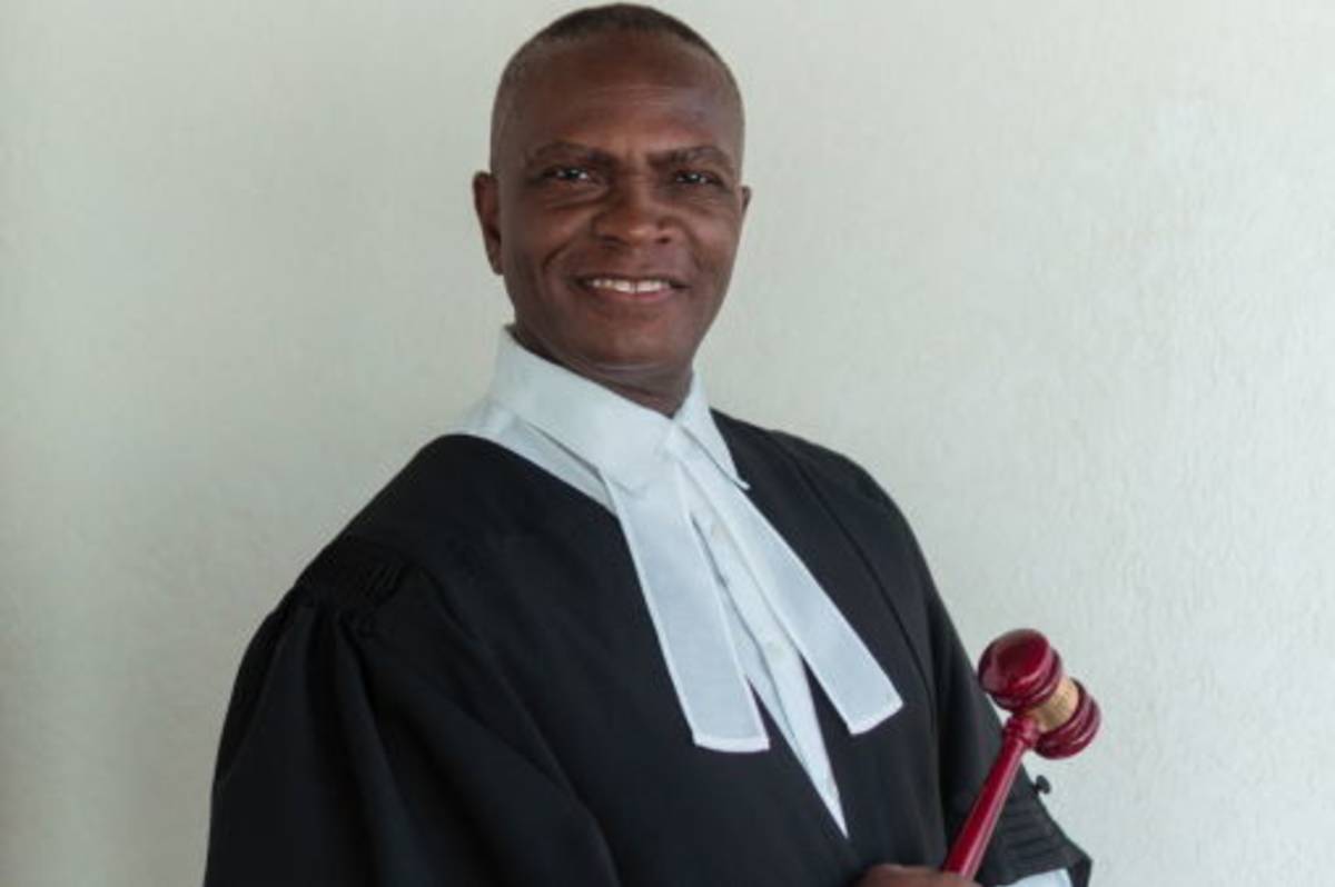 Attorney at law with a gavel.