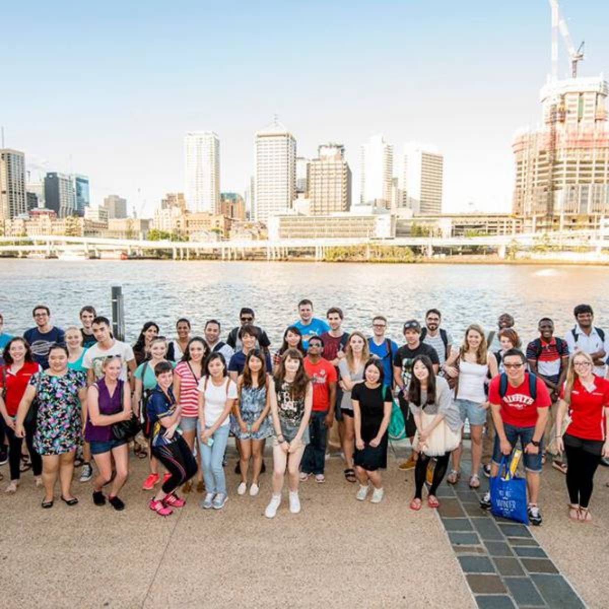 group of student in front of city 