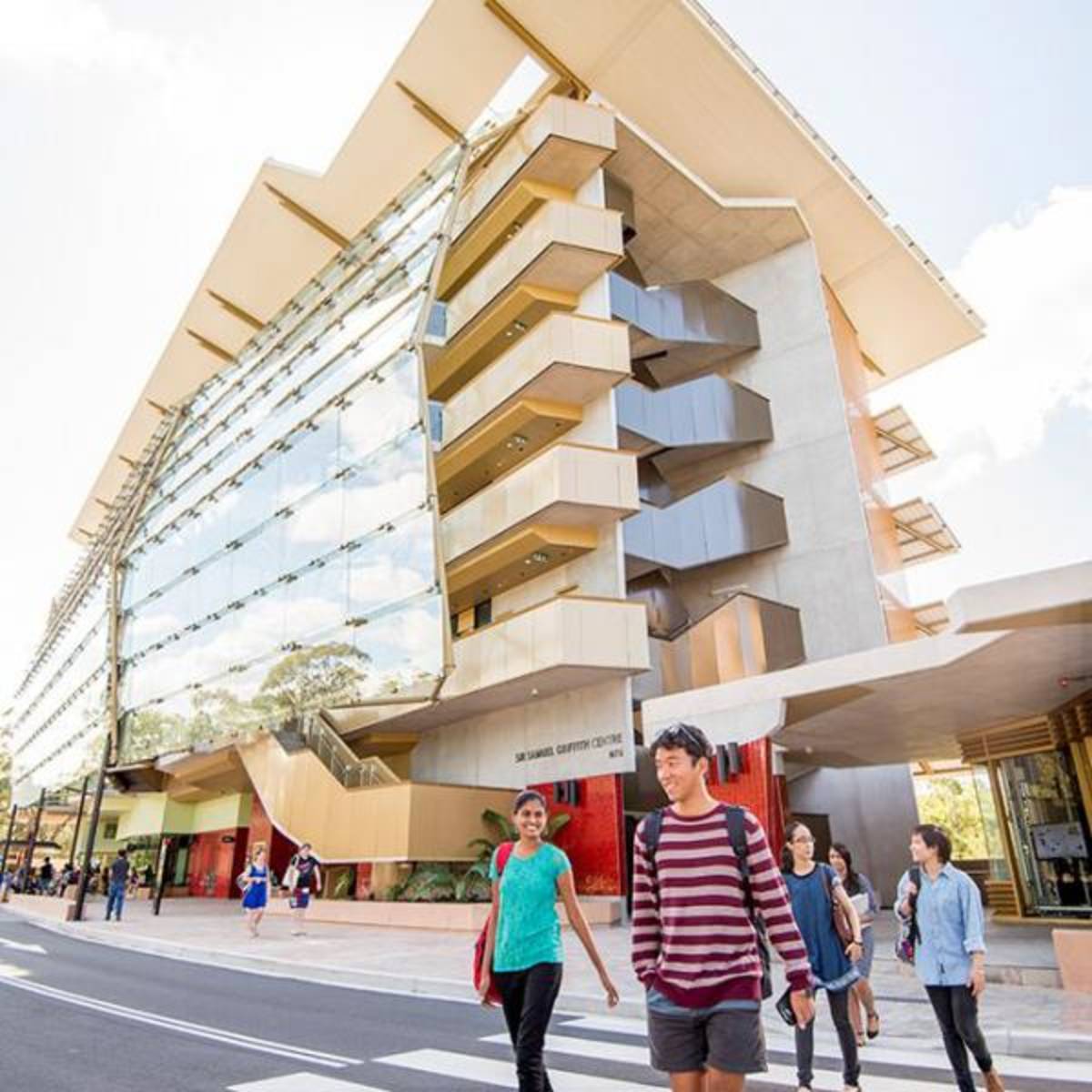 Students walking on campus