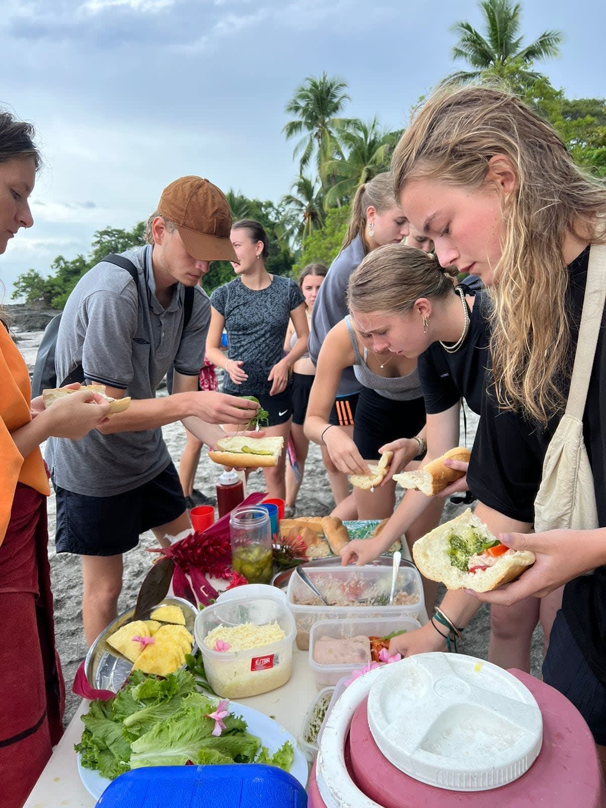 Beach hike picnic