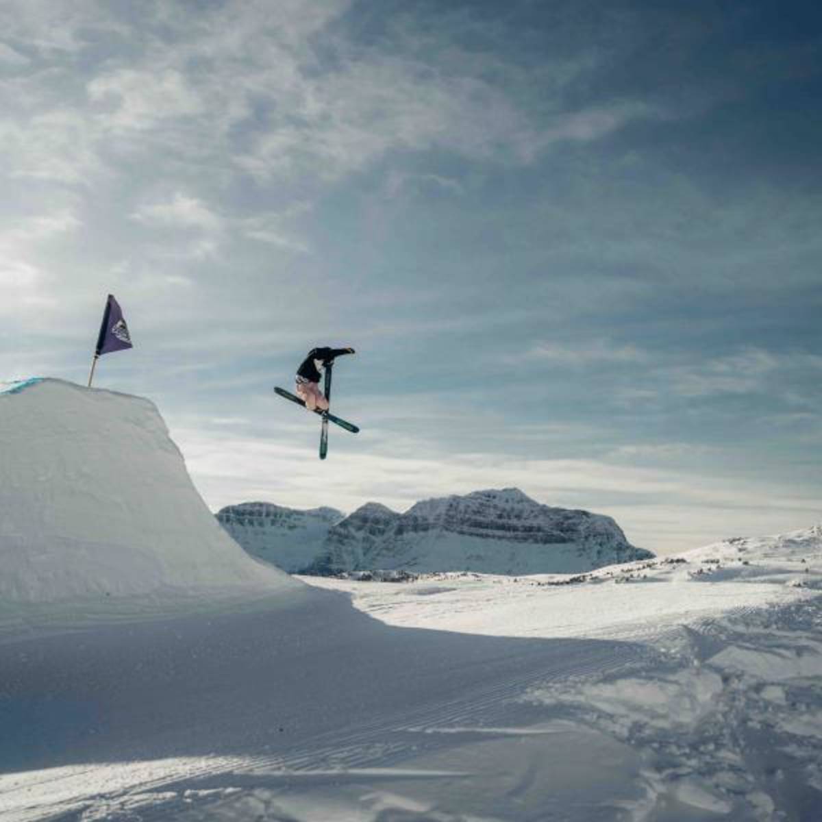 big Air jump in the Rockies in Canada