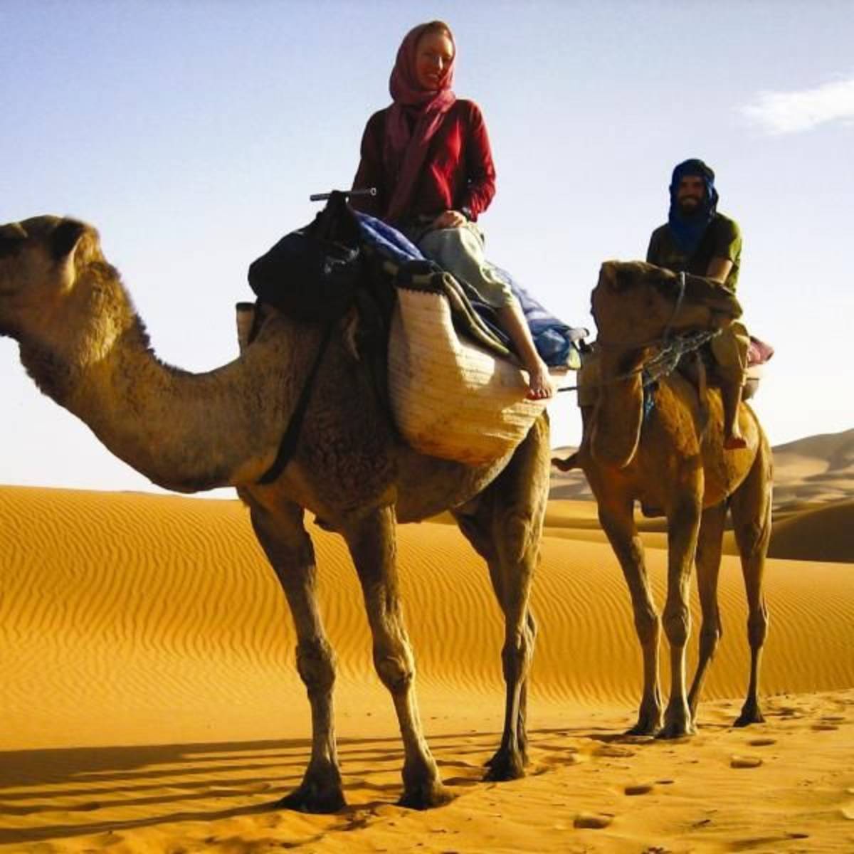 Camel riding in Morocco