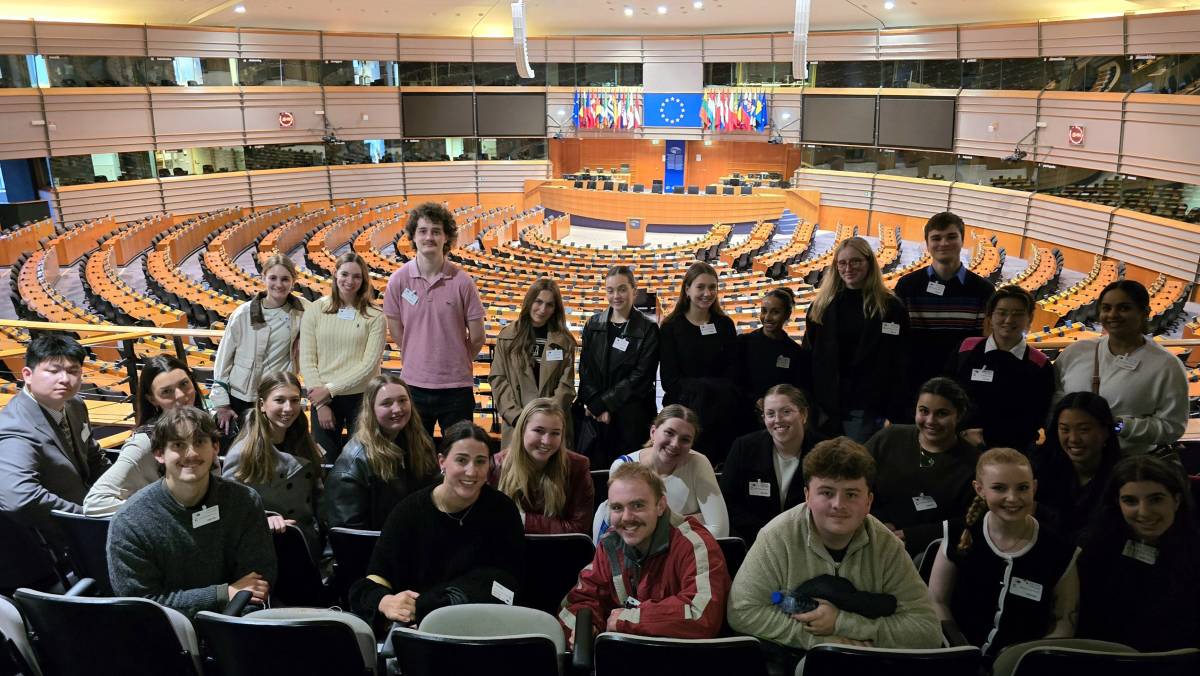 CES students at the European Parliament in Brussels