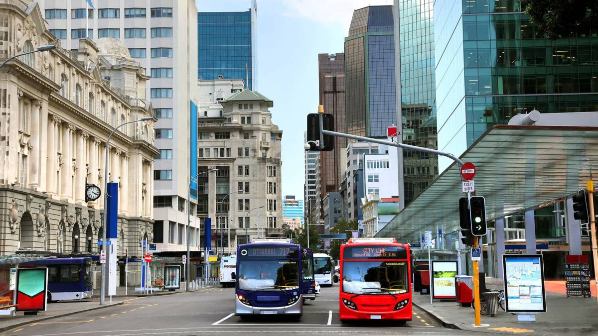 City buses in Auckland