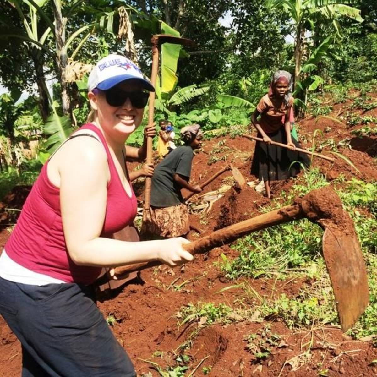 Volunteering on a communal garden in Africa
