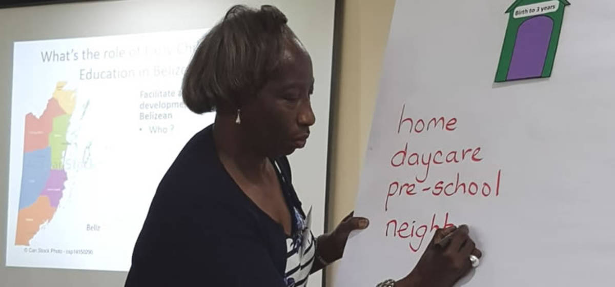 Dr. Burn teaching in the programme.