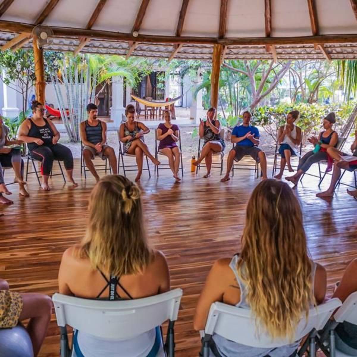 students studying massage therapy abroad