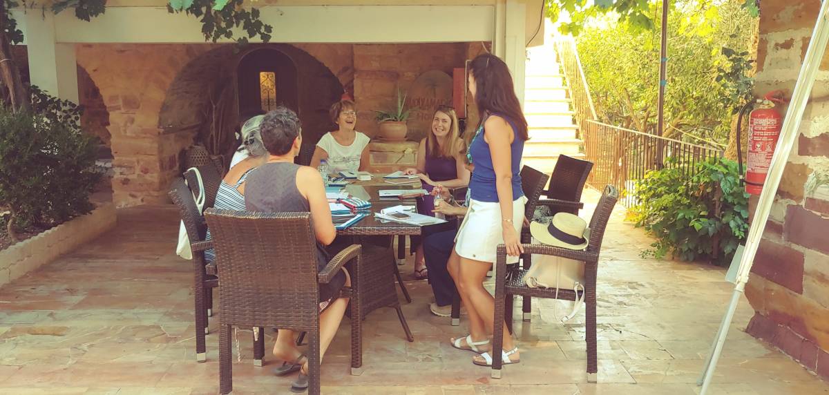 During Greek language course Chios