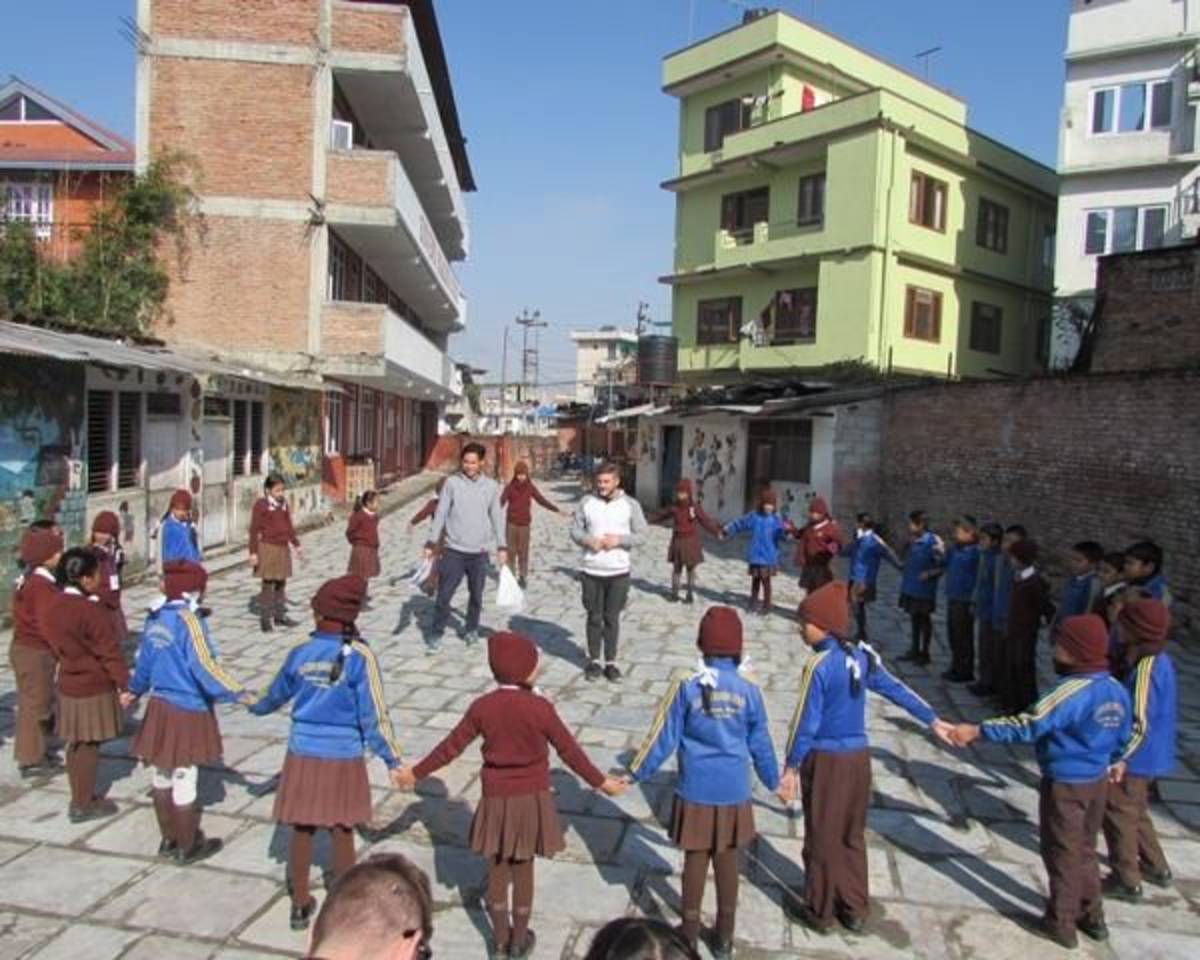 Education Project Kathmandu - playing outside