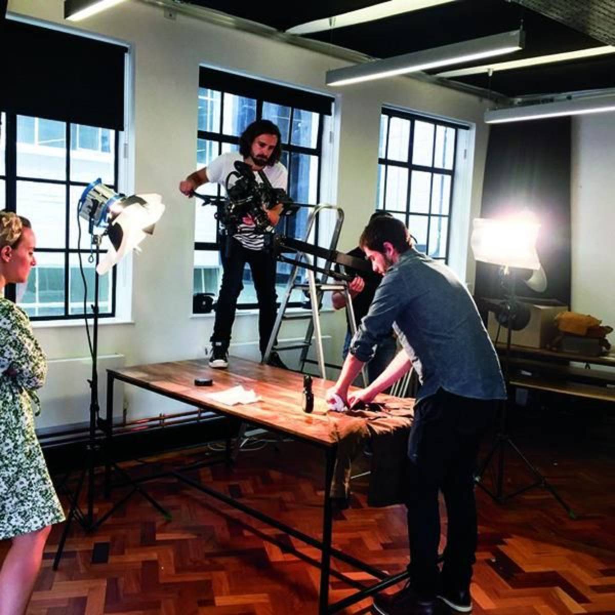 Students in Classroom Filming 