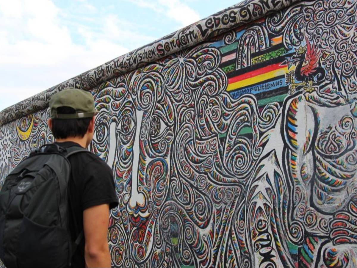 Exploring street art in Berlin, Germany.