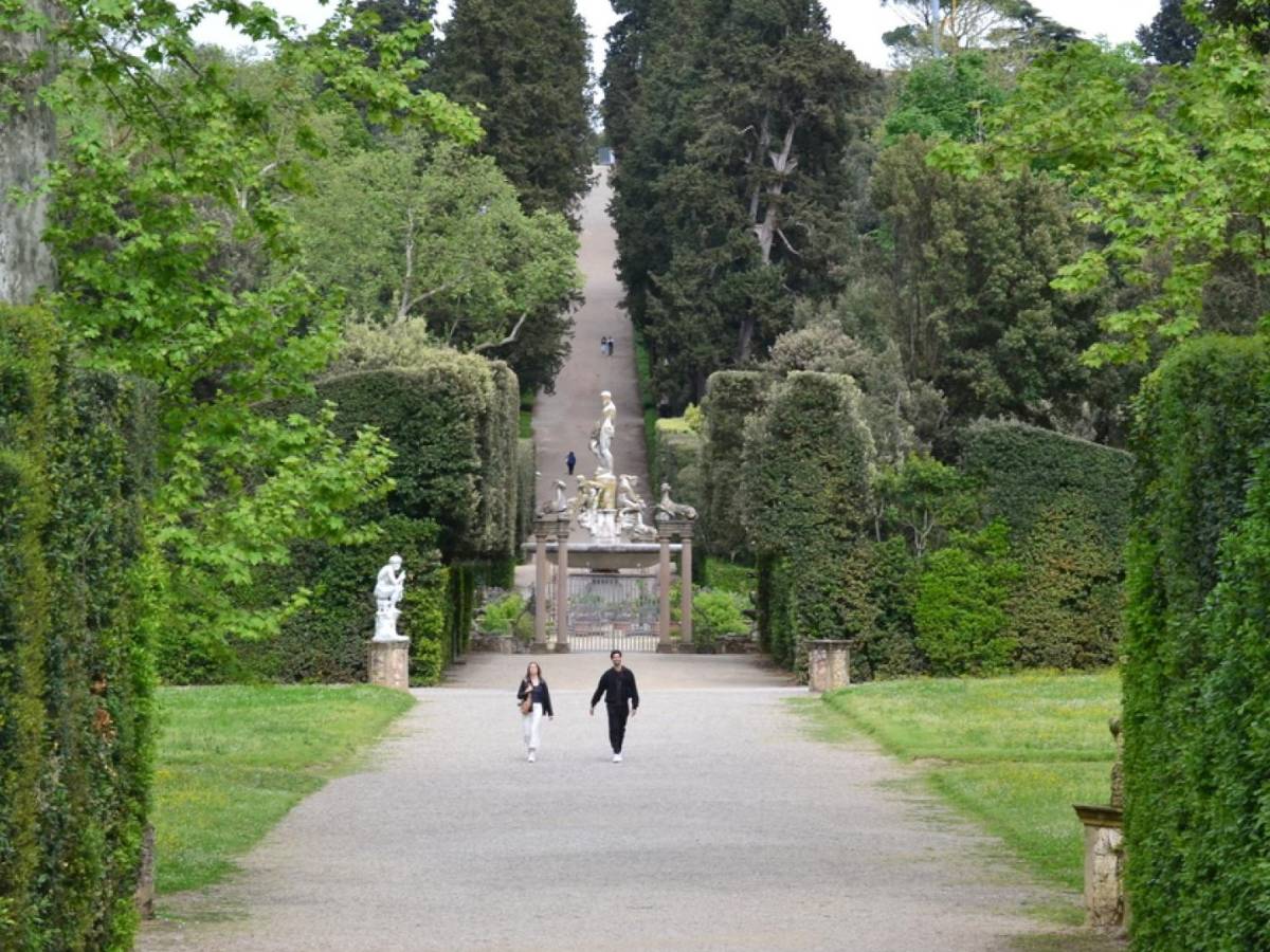 Exploring the Boboli Gardens in Florence, Italy.