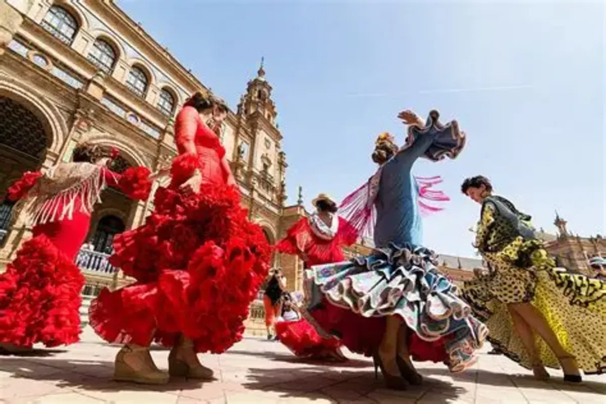 Flamenco dancer performing in Seville Spain, cultural experience for TEFL teachers