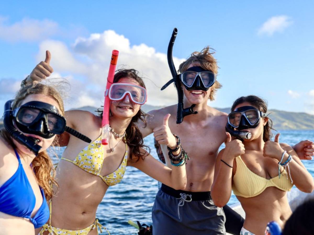 Gearing up for snorkeling