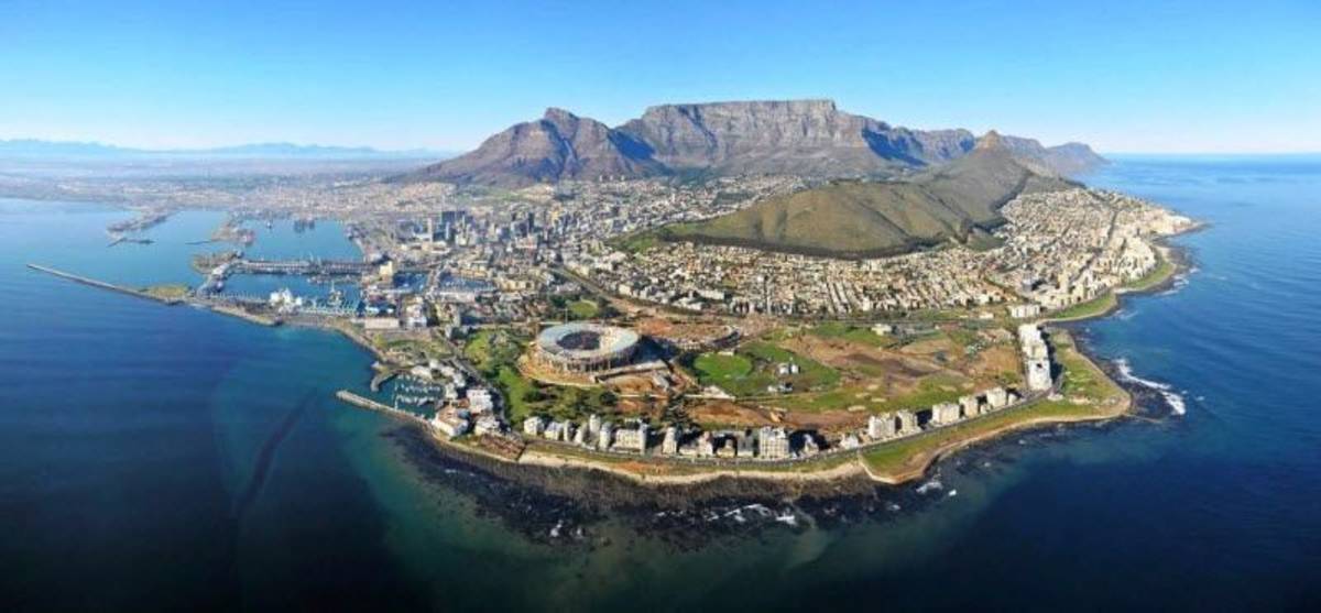 Cape Town aerial shot