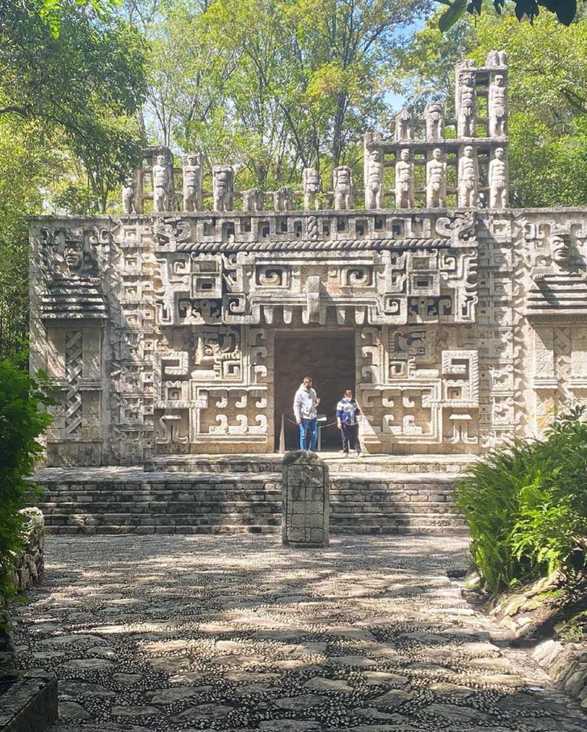Group of people exploring a scenic location in Mexico, walking and discovering local sights and culture.