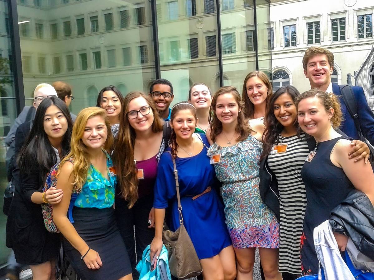 Group of students in Switzerland